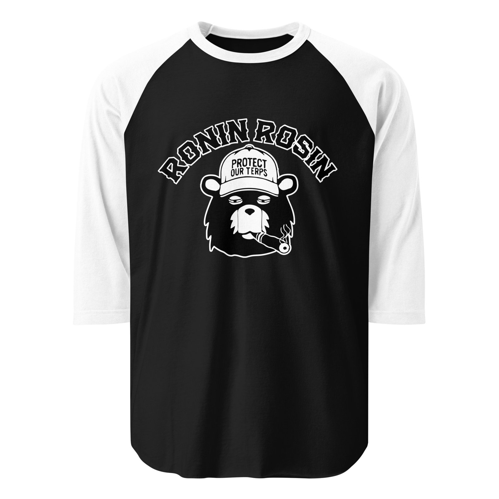 Protect Our Terps Black and White 3/4 sleeve raglan shirt