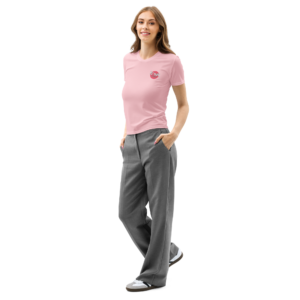 Lady Samurai DTG Printed Pink Women’s cotton crew neck t-shirt