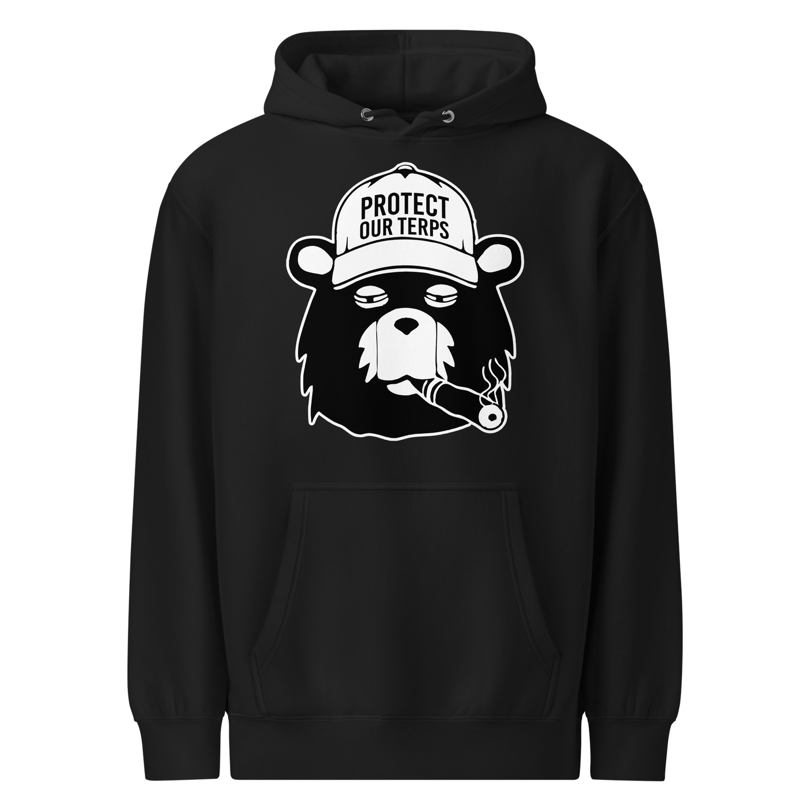 Protect Our Terps DTG Printed Black Unisex premium mid-weight hoodie