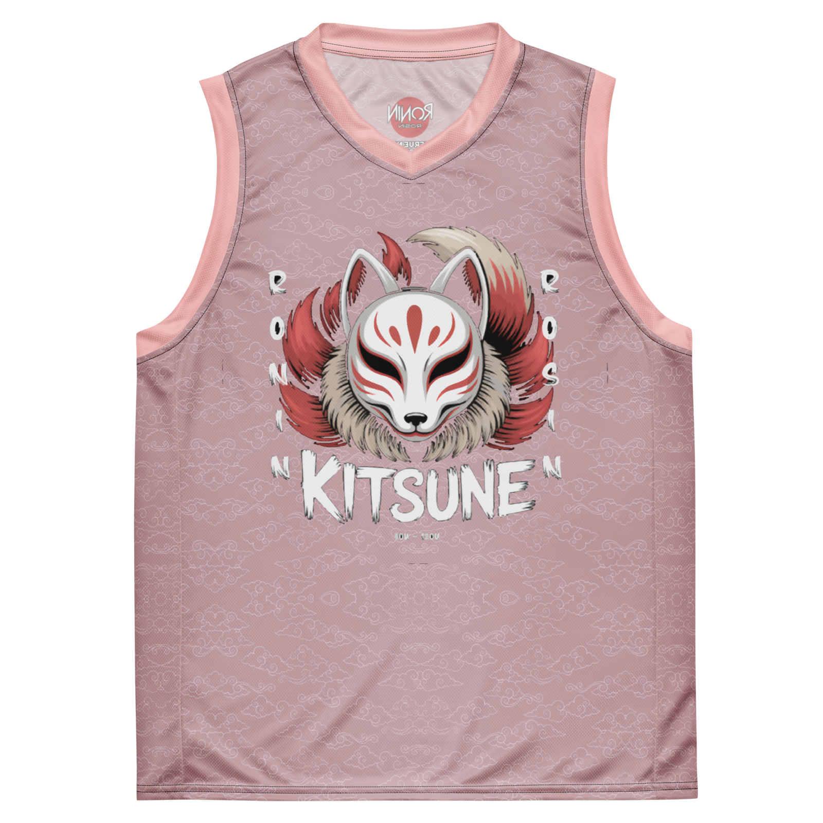Kitsune Pink Recycled unisex basketball jersey - Image 4