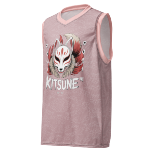 Kitsune Pink Recycled unisex basketball jersey
