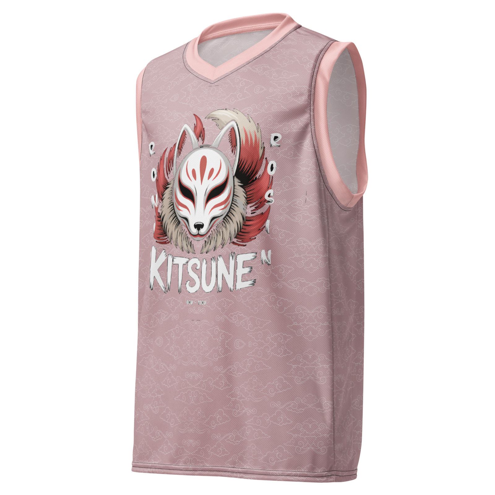 Kitsune Pink Recycled unisex basketball jersey