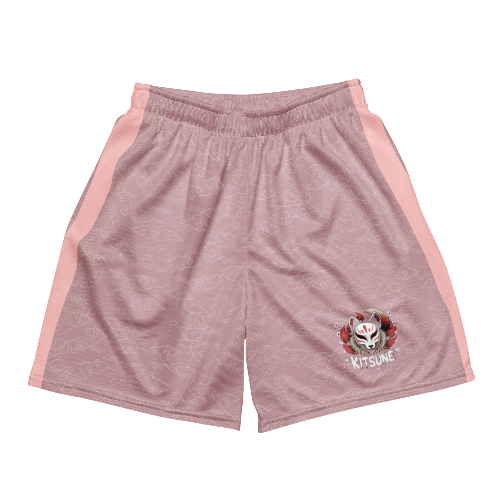Kitsune Pink Unisex mesh basketball shorts - Image 4
