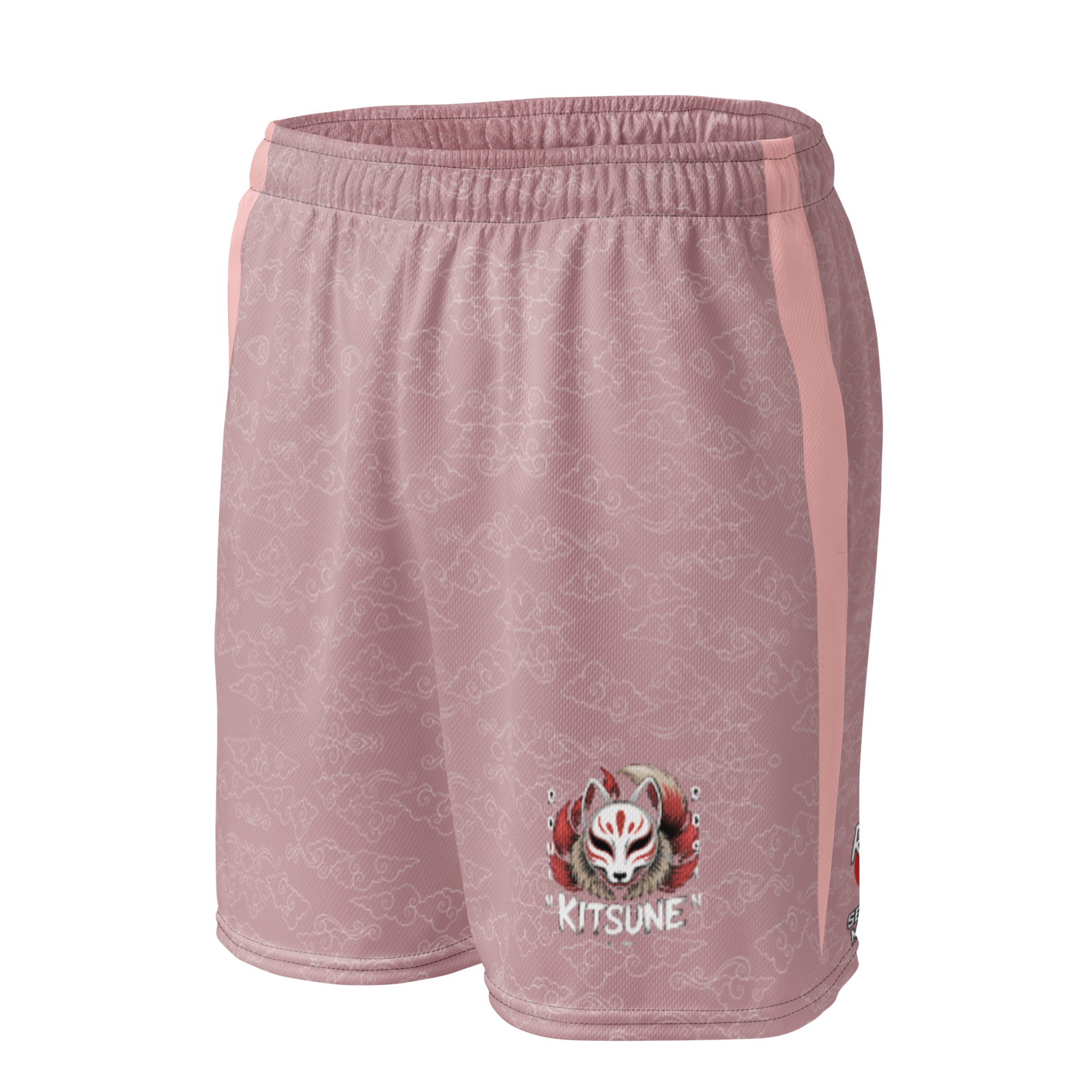 Kitsune Pink Unisex mesh basketball shorts