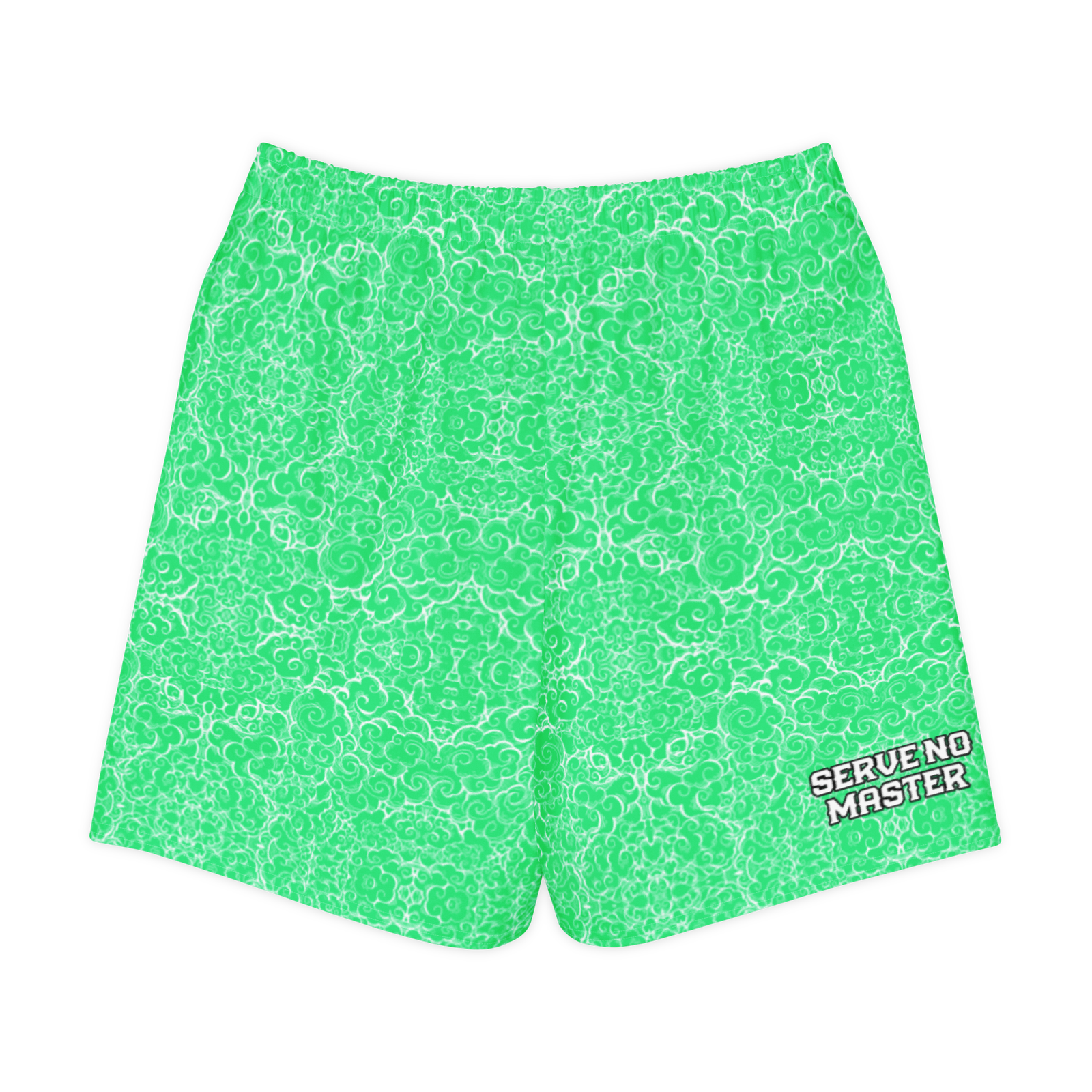 Green Clouds Unisex cotton long short - Image 2