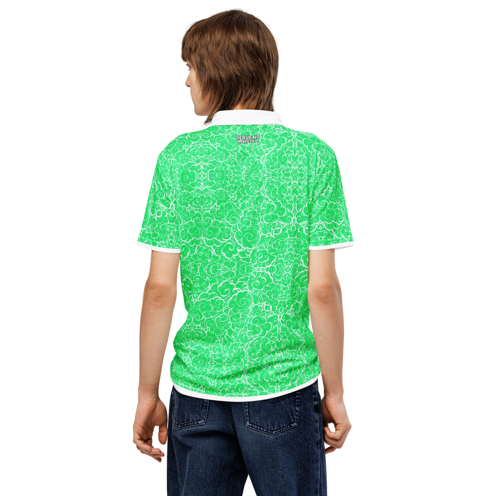 Green Clouds Unisex slim fit polo - Image 5