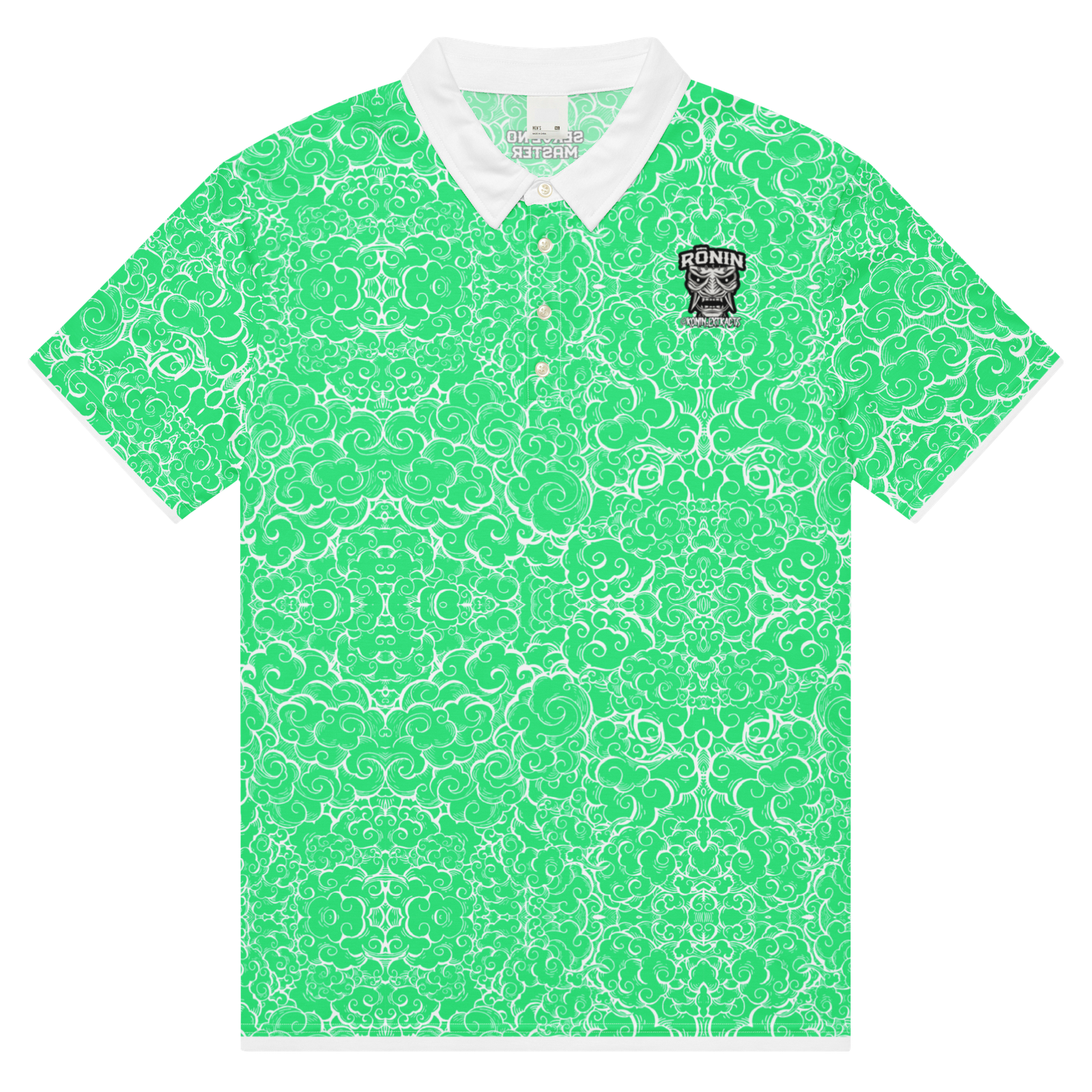Green Clouds Unisex slim fit polo - Image 3