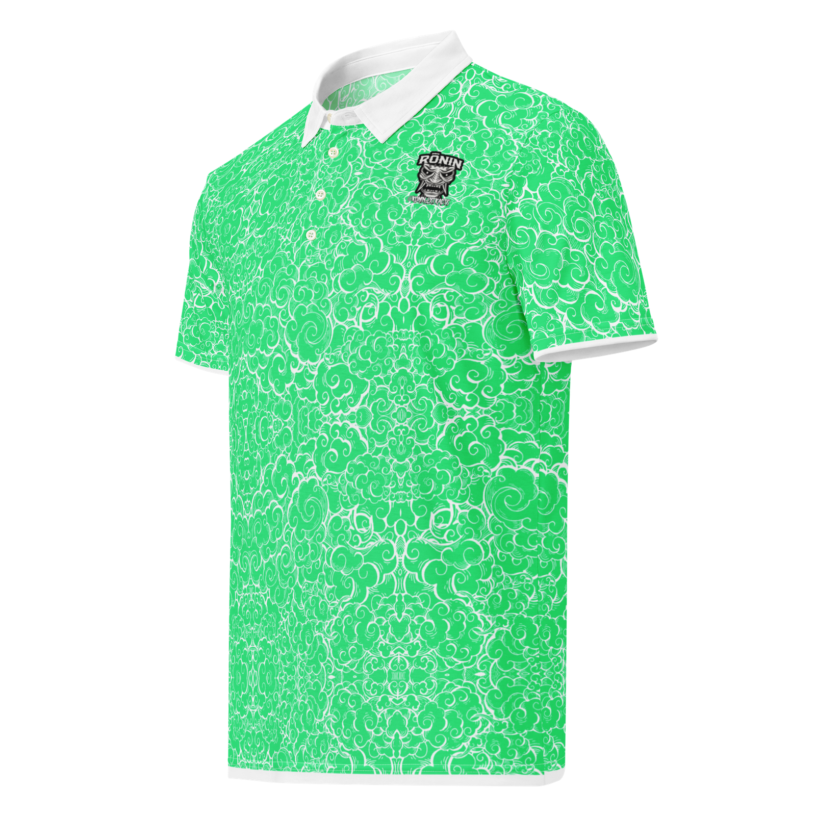 Green Clouds Unisex slim fit polo