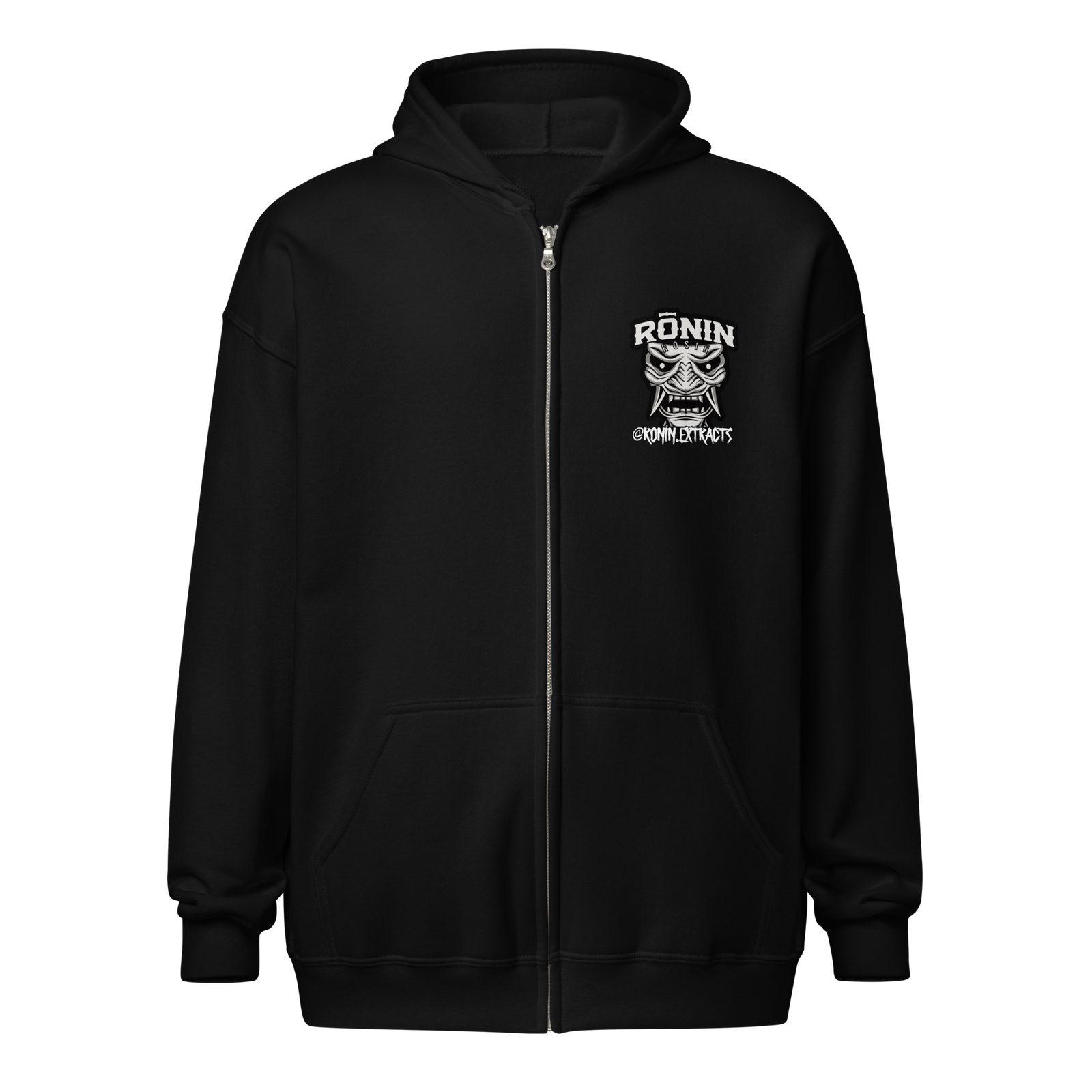Official Logo Black and White Unisex heavy blend zip hoodie