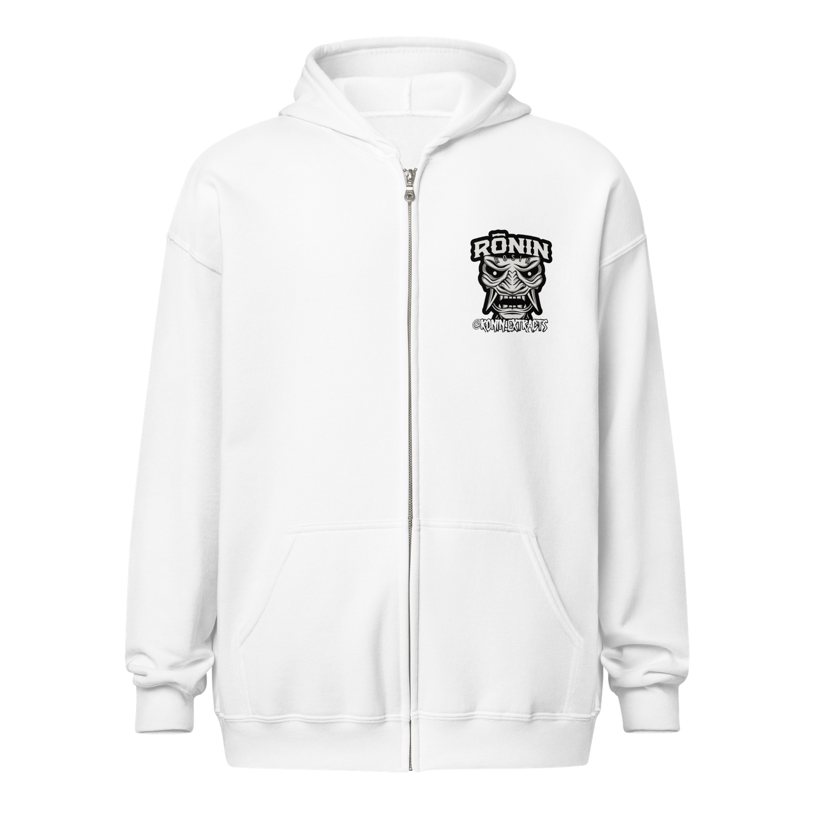 Official Logo Black and White Unisex heavy blend zip hoodie - Image 4