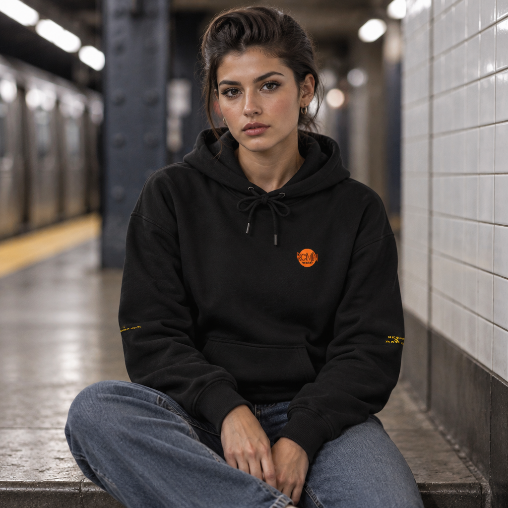 Halloweed Crouching Cat Unisex organic side pocket hoodie