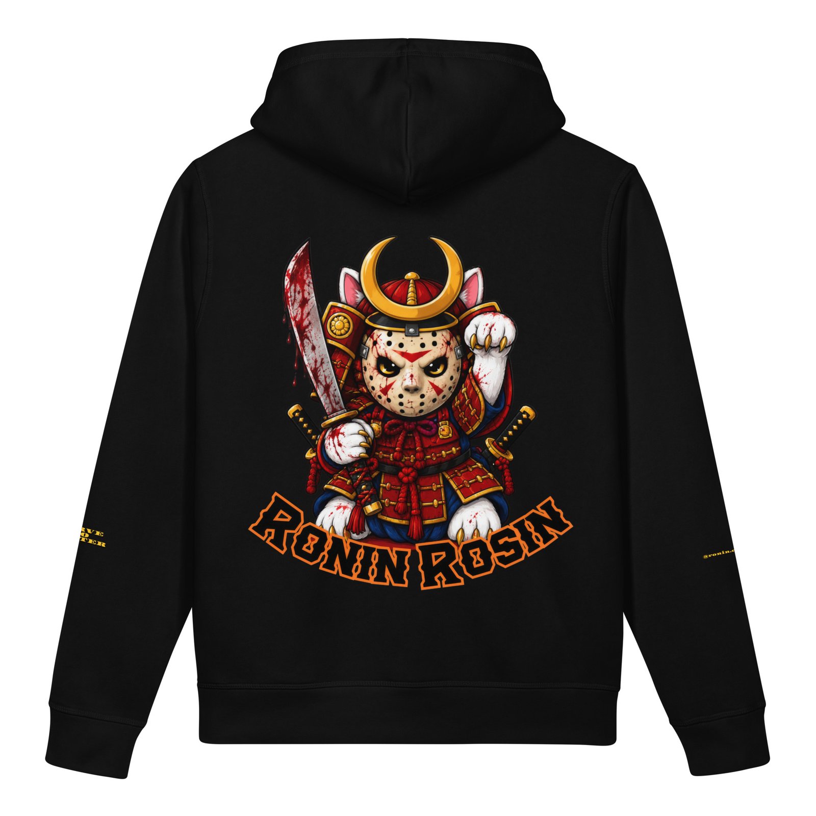 Halloweed Crouching Cat Unisex organic side pocket hoodie - Image 2