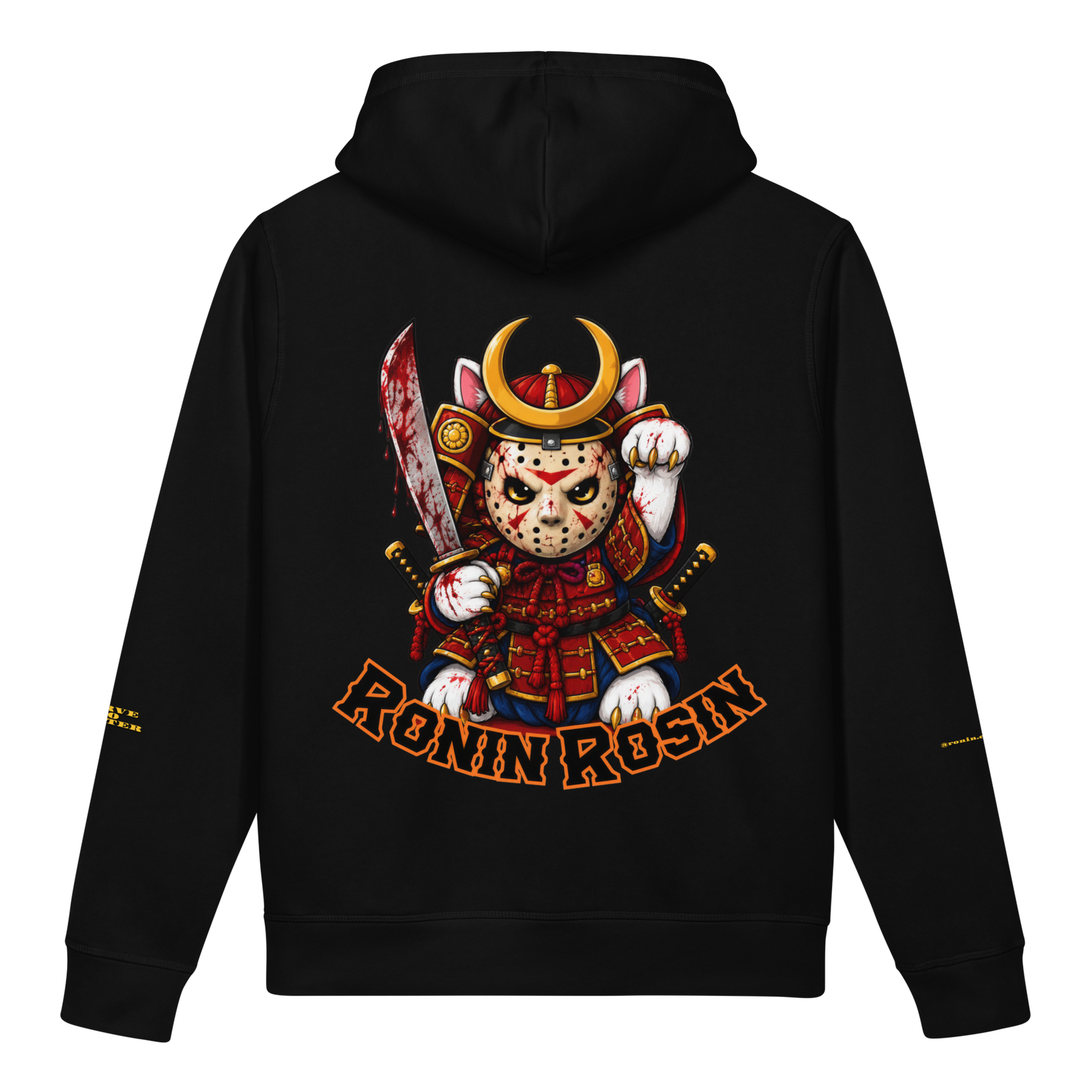 Halloweed Crouching Cat Unisex organic side pocket hoodie - Image 4